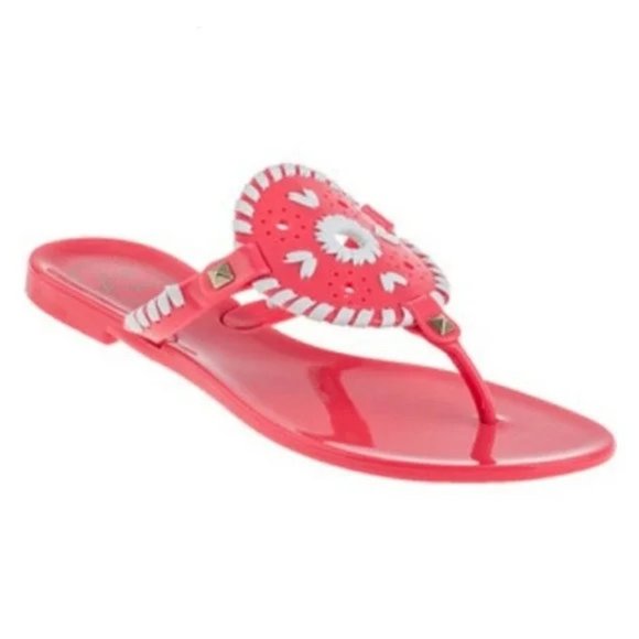 JACK ROGERS Miss Georgica Jelly Sandals Flip Flops ~ NEW! - Picture 1 of 3